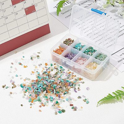 Натуральные и синтетические смешанные бусины из драгоценных камней G-OC0001-57-1