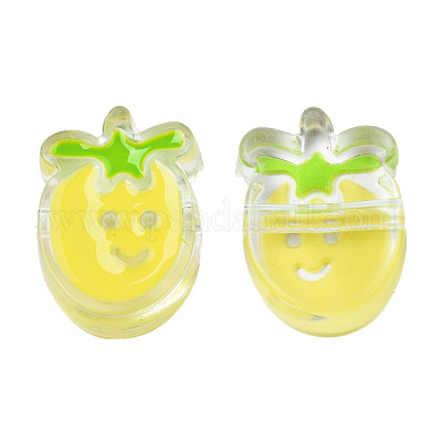 Прозрачные бусины из акриловой эмали TACR-N012-004G-1