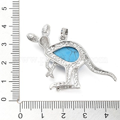 Синтетические бирюзовые подвески G-A176-A12-1