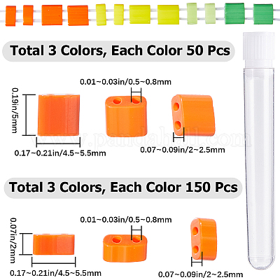 600 шт. 6 вида непрозрачных стеклянных бусин с 2 отверстиями SEED-CN0001-17-1