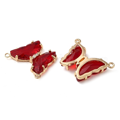 Подвески из латуни с граненым стеклянным соединителем FIND-Z020-03U-1