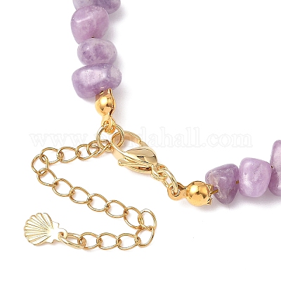 Браслеты из бусин с натуральным аметистом и гальваническим немагнитным синтетическим гематитом BJEW-JB12342-03-1