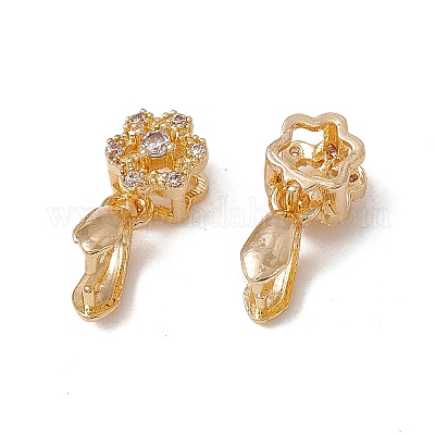 Латунный микро pave прозрачный кубический цирконий KK-A171-11G-1