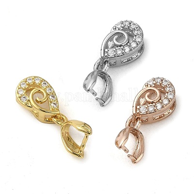 Покрытие стойки латунь микро паве прозрачный кубический цирконий ледоруб щепотка поручни KK-K340-12-1