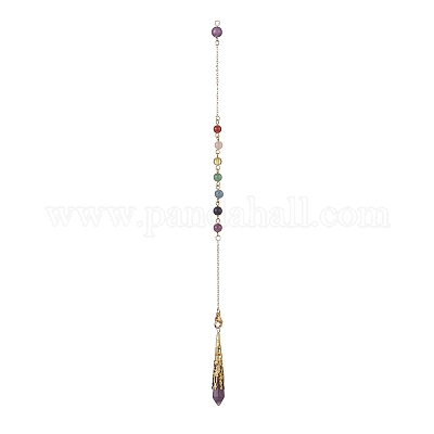 Биолокационные маятники с заострением из смешанных драгоценных камней PALLOY-JF02047-1