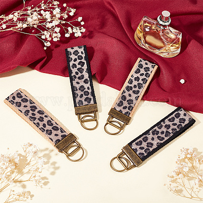 Hand Wrist Lanyard Key Chain, Cool Keychain Wristlet, Wristlet Strap with  Car Keychain, Leopard