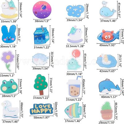 Акриловые защитные броши JEWB-FH0001-01-1