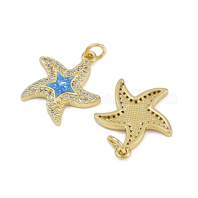 Латунные микропроволочные кубические циркониевые подвески из эмали KK-L249-04G-02-1