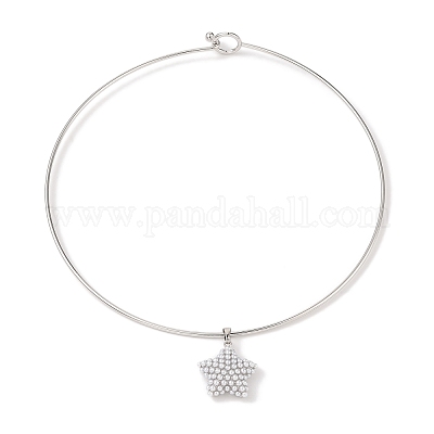 Латунное ожерелье с имитацией жемчуга АБС BJEW-Q350-05B-P-1