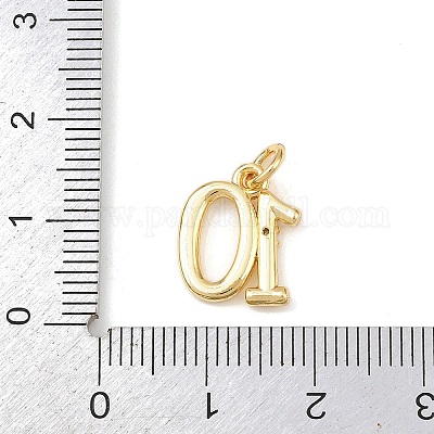 Латунные микропаве прозрачные кубические циркониевые подвески KK-P339-27G-10-1