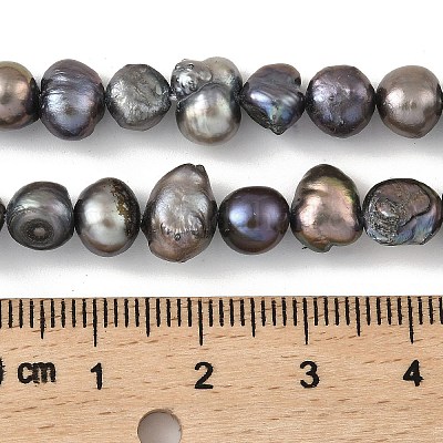 Окрашенные натуральные культивированные нити из пресноводного жемчуга PEAR-A006-08E-1