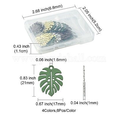 24 шт. 4-х цветные подвески из сплава ENAM-FS0002-28-1