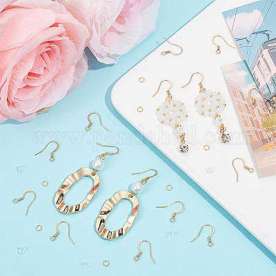 120 шт. французские крючки для сережек из нержавеющей стали 304 с катушкой STAS-SC0008-47-1