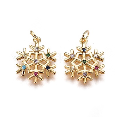 Латунные микро проложить кубического циркония подвески ZIRC-I028-03G-1