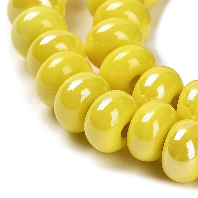 Фарфоровые бусины-рондели PORC-Q001-01J-1