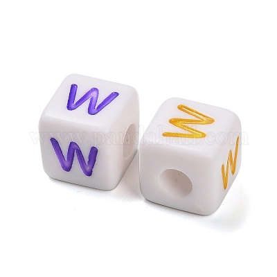 Непрозрачные акриловые бусины OACR-I022-01W-1