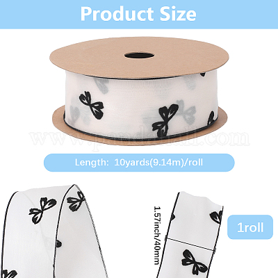 1 рулон полиэстеровых шифоновых лент с принтом OCOR-CY0002-35A-1