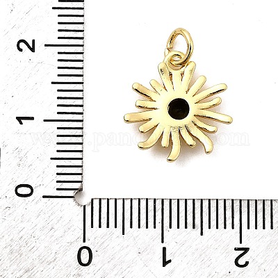 Солнце латунных микро проложить Цирконом подвески KK-C134-11G-01-1