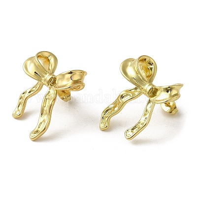 Латунь серьги EJEW-D109-03G-1