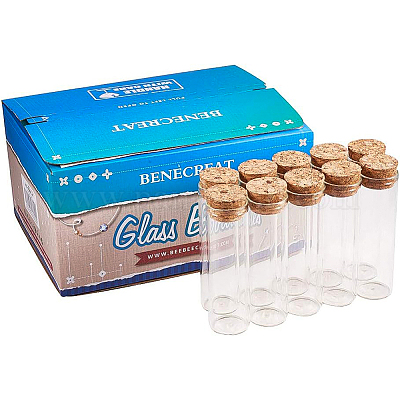 Пустые бутылки с небольшим стеклянным пробком AJEW-BC0003-05-1