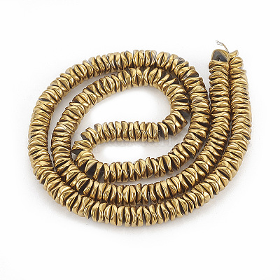 Гальванизировать немагнитных синтетический гематит бисер пряди X-G-N0321-07J-1