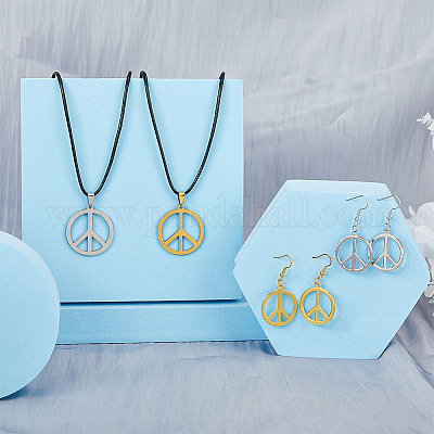 Набор украшений в виде знака мира SJEW-FI0001-23-1