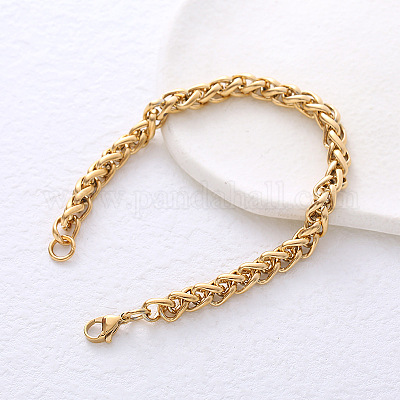 Браслеты из нержавеющей стали и пшеницы для пары унисекс FU4893-1