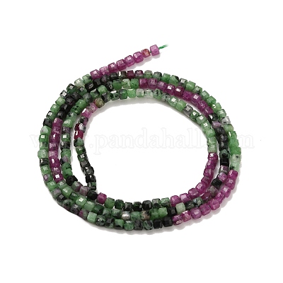 Натуральный рубин в цоизита бусин пряди G-L634-D08-2.5x2.5mm-1