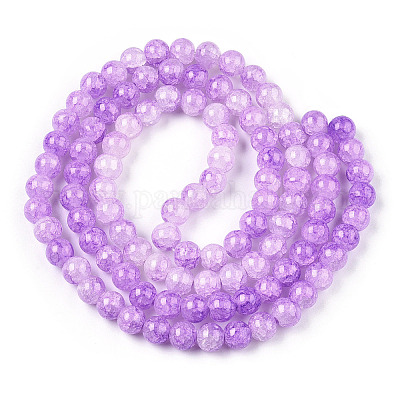 Выпечки окрашенные нити шарик хруст стекла DGLA-Q023-8mm-YS54-A-1