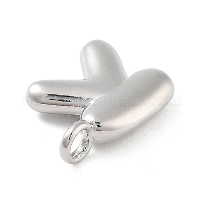 Подвески из латуни с покрытием стойки с буквами-шариками X-KK-C050-01P-K-1