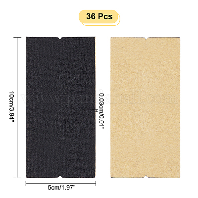 Wholesale CHGCRAFT 36Pcs Black Self-Adhesive Squeegee Fabric Felt Squeegee  Fabric Felt Edge Velvet Squeegee Buffer for Vinyl Wrap Squeegee 