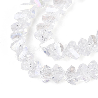 Гальванизируйте прозрачное стекло бисер нитей GLAA-N021-4mm-11-1