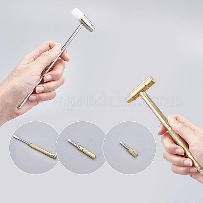 銅製ハンマーテクスチャー水筒セット2個 2種類のミニ銅ハンマーとミニ鉄