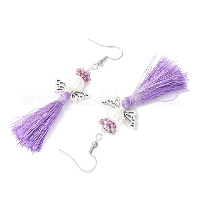 Серьги-подвески из нержавеющей стали 304 «ангел» EJEW-MZ00410-1