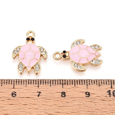 Rhinestone сплава и эмали подвески PALLOY-T092-40G-02-1