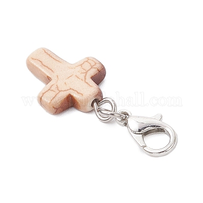 Подвесные украшения из искусственной бирюзы HJEW-JM03932-01-1