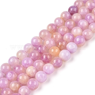 Окрашенные природные белый нефрит бисер пряди G-T138-6mm-210-9-1