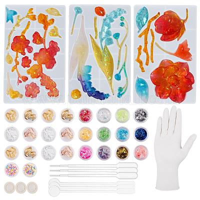 Litake 12Pcs Silicone Earring Mold Silicone Resin Jewelry Molds