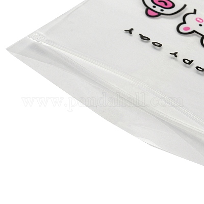 Прямоугольные пластиковые подарочные пакеты с замком-молнией OPP-Q008-01B-04-1