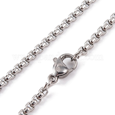 Ожерелья с подвеской в виде луны и троичного узла из нержавеющей стали 201 для мужчин и женщин NJEW-G087-10P-1