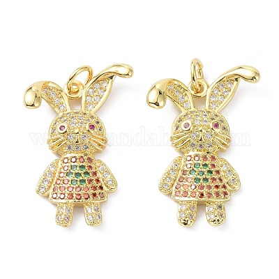 Латунные микро проложить кубический цирконий подвеска ZIRC-C021-28G-1