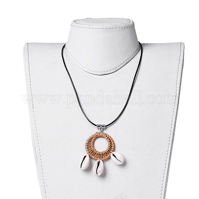 Кулон ожерелья из ракушек NJEW-JN02312-01-1