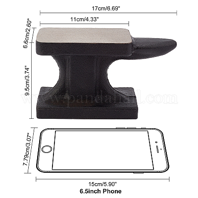 Iron Horn Anvil Bench Block,Small Iron Single Horn Base Jeweler Blacksmith  Tool, Metal Stamping Hammer for Jewelry Making