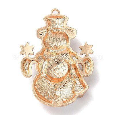 Рождественские подвески из цинкового сплава со стразами&nbsp;LS-PALLOY-K008-02D-KCG-1