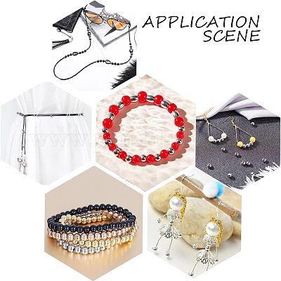 100 шт. 201 бусины из нержавеющей стали STAS-UN0025-23-1