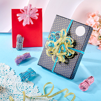 5шт. 5-х цветная блестящая джутовая лента&nbsp;OCOR-TA0002-53-1