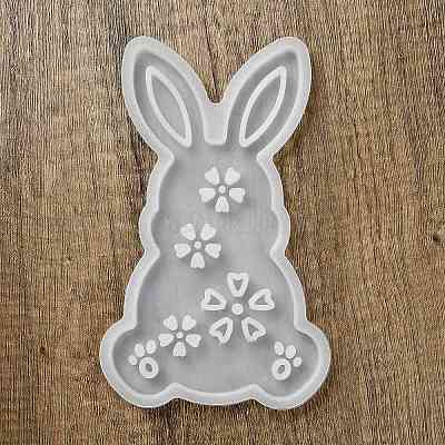 Пасхальный кролик с цветочным узором силиконовые Молды для настольных ламп своими руками SIMO-G008-02D-1
