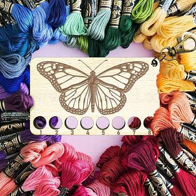 8-позиционные деревянные лотки для хранения ниток для вышивания TOOL-WH0056-028-1