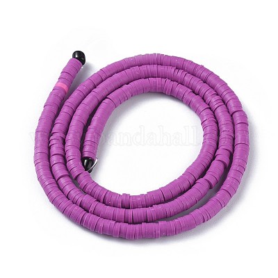 Плоские круглые бусинки распорки ручной полимерной глины CLAY-R067-4.0mm-05-1