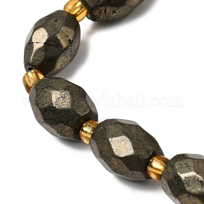 Природного пирита бисер нитей&nbsp;G-Z131-F01-01-1